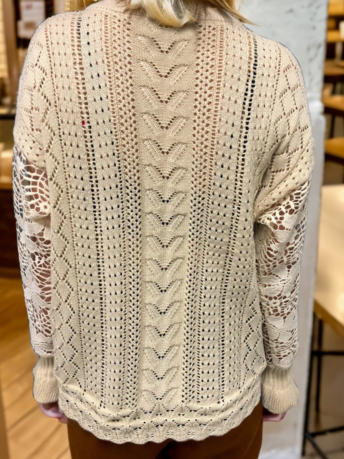 Lantern Sleeve Cardigan